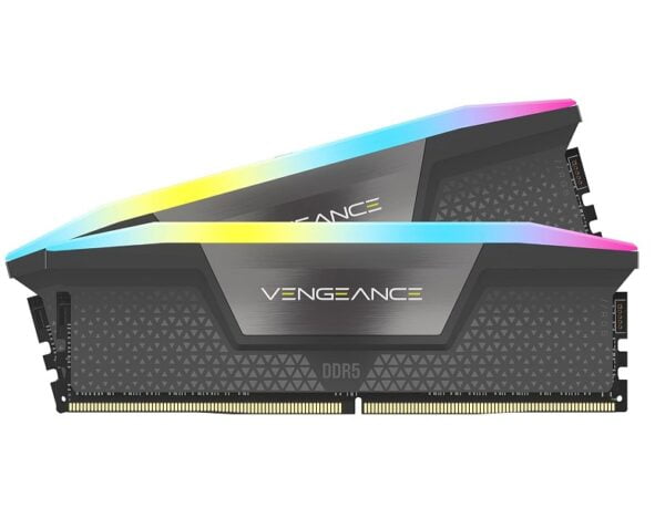 Memoria DDR5 Corsair 32Gb (2x16Gb) 6000 MHz Vengeance RGB AMD EXPO & Intel XMP Black CL36 (9653)
