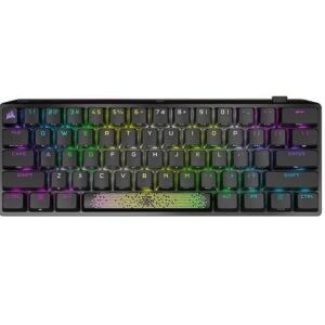 Teclado Corsair K70 PRO Mini Wireless RGB 60 Mecanico Cherry MX Black PBT