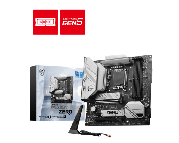 Mother MSI B760M PZ DDR5 1700 c/back connectors (12va/13va/14va Gen) (3660)