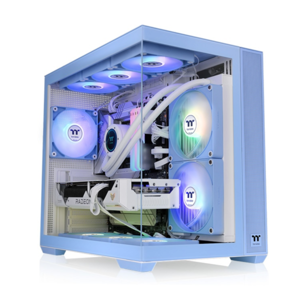 Gabinete TT View 380 Mid-Tower TG x2 Fan ARGB x4 Hydrangea Blue (5325)