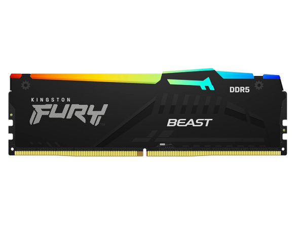 Memoria DDR5 Kingston 16GB 5200 Mhz FURY Beast Black RGB (8639)