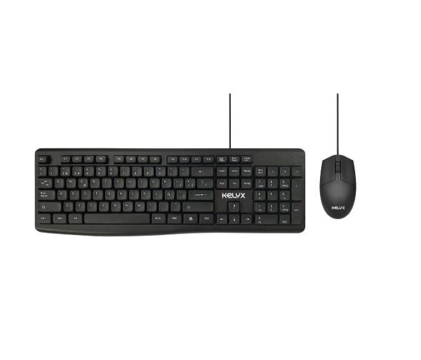 Teclado+Mouse Kelyx USB Cableado Negro (7107)