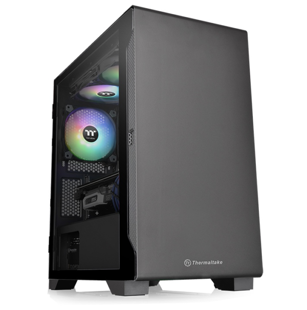 Gabinete TT S100 Mid-Tower TG Fan x1 Black (5084)