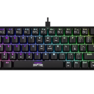 Teclado Raptor Fireclaw M68 Mecanico Retroiluminado Switch Red Outemu (7374)