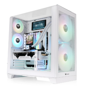 Gabinete TT View 390 Air Mid- TG Curvo Fan x2 White (0010)