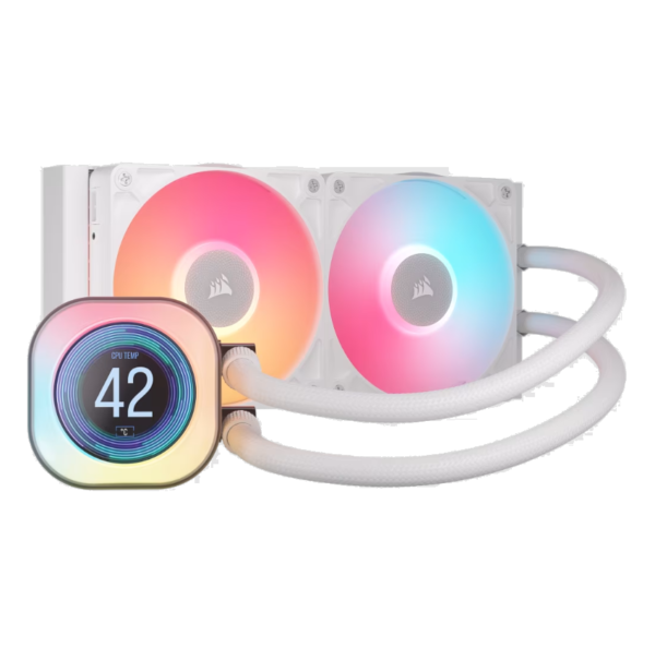 Water Cooling Corsair iCUE LINK TITAN 240 RX LCD 2x CPU Cooler 240mm White (2970)