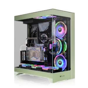Gabinete TT CTE 550 Mid-Tower TG x3 Matcha Green (7091)